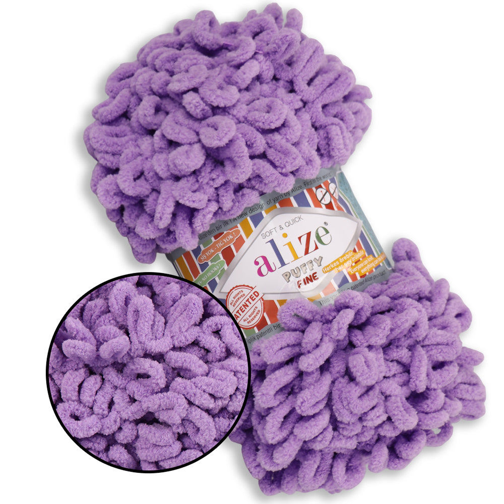 Alize Puffy Fine, 42 Colors, 3.5 oz / 15.3 yds