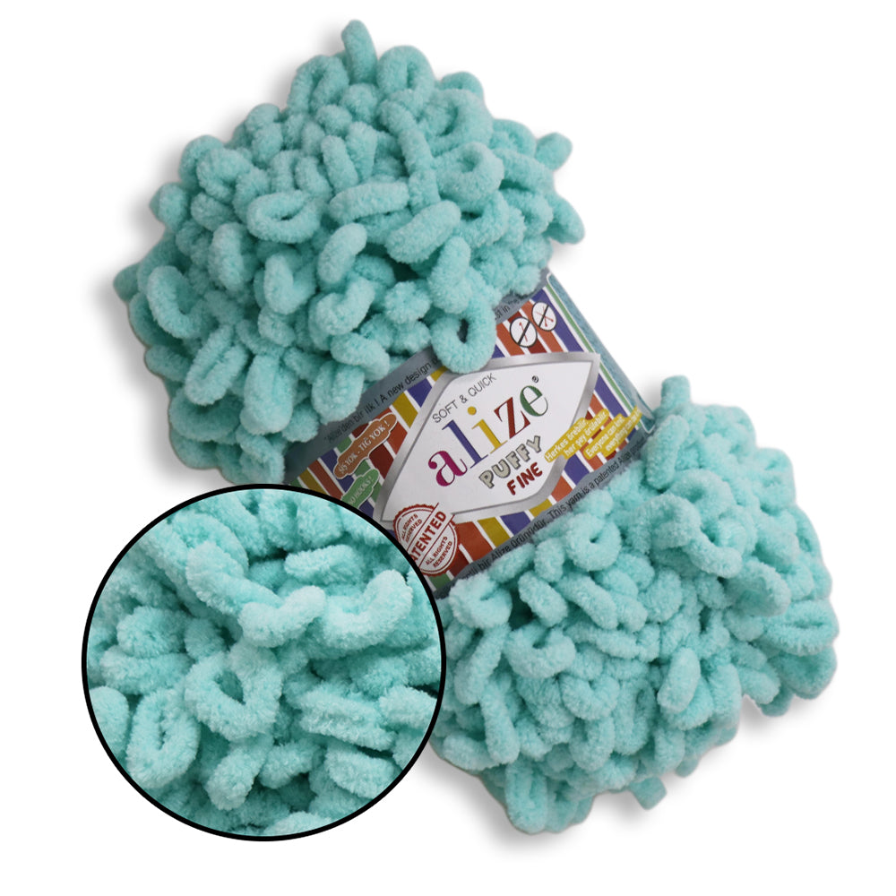 Alize Puffy Fine, 42 Colors, 3.5 oz / 15.3 yds