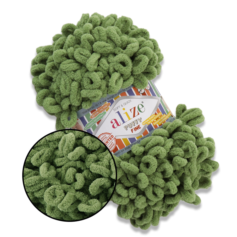 Alize Puffy Fine, 42 Colors, 3.5 oz / 15.3 yds