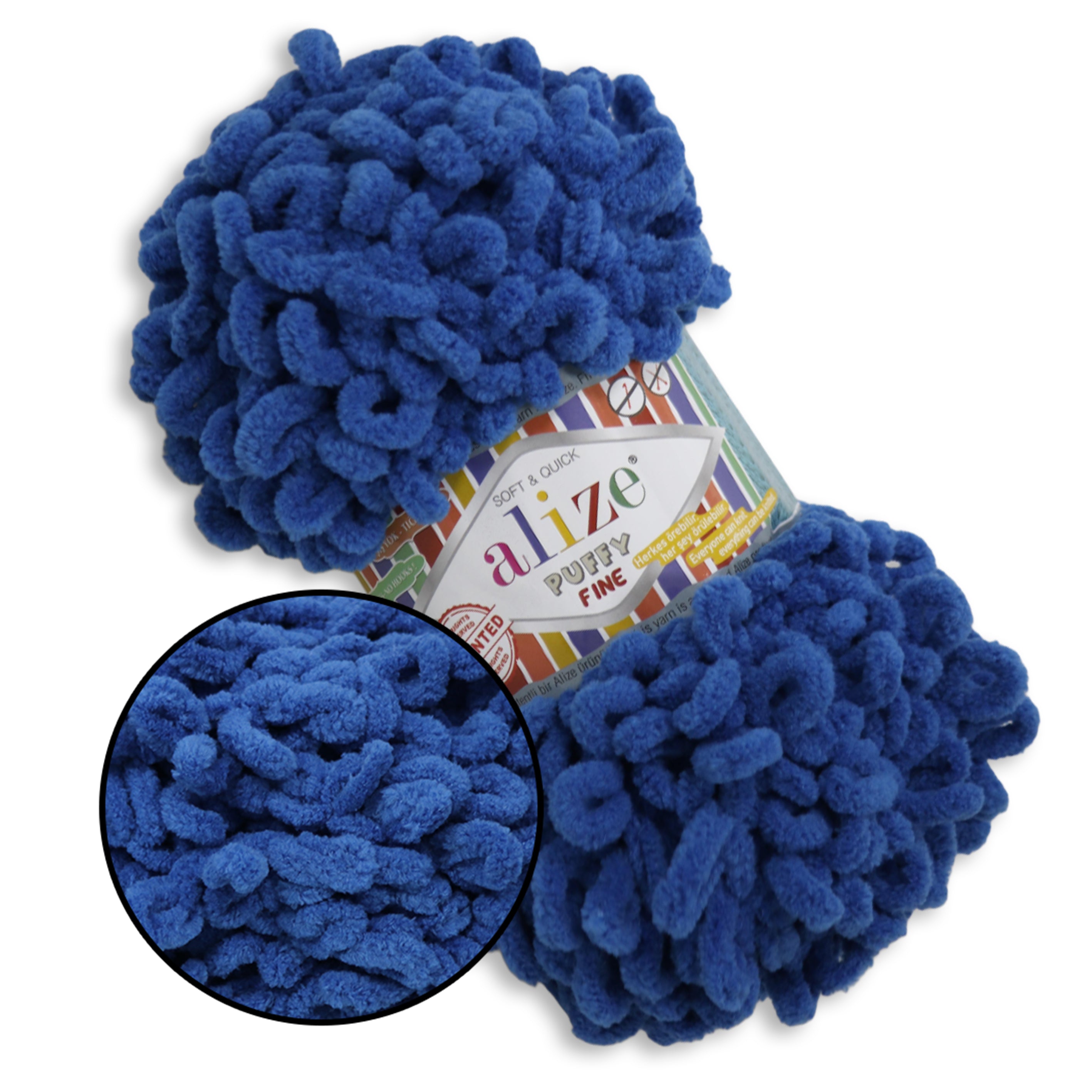 Alize Puffy Fine, 42 Colors, 3.5 oz / 15.3 yds