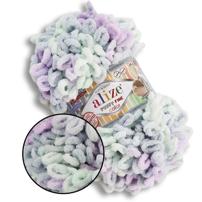 Alize Puffy Fine Color, 19 colors, 3.5 oz / 15.3 yds