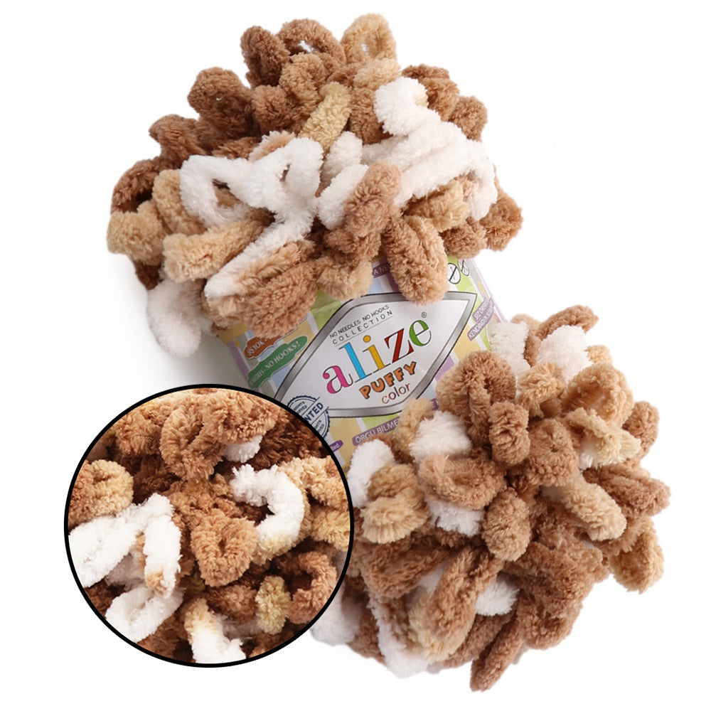Alize Puffy Color, 50 Colors, Chenille Loop Yarn, 3.52 oz / 9.8 yards