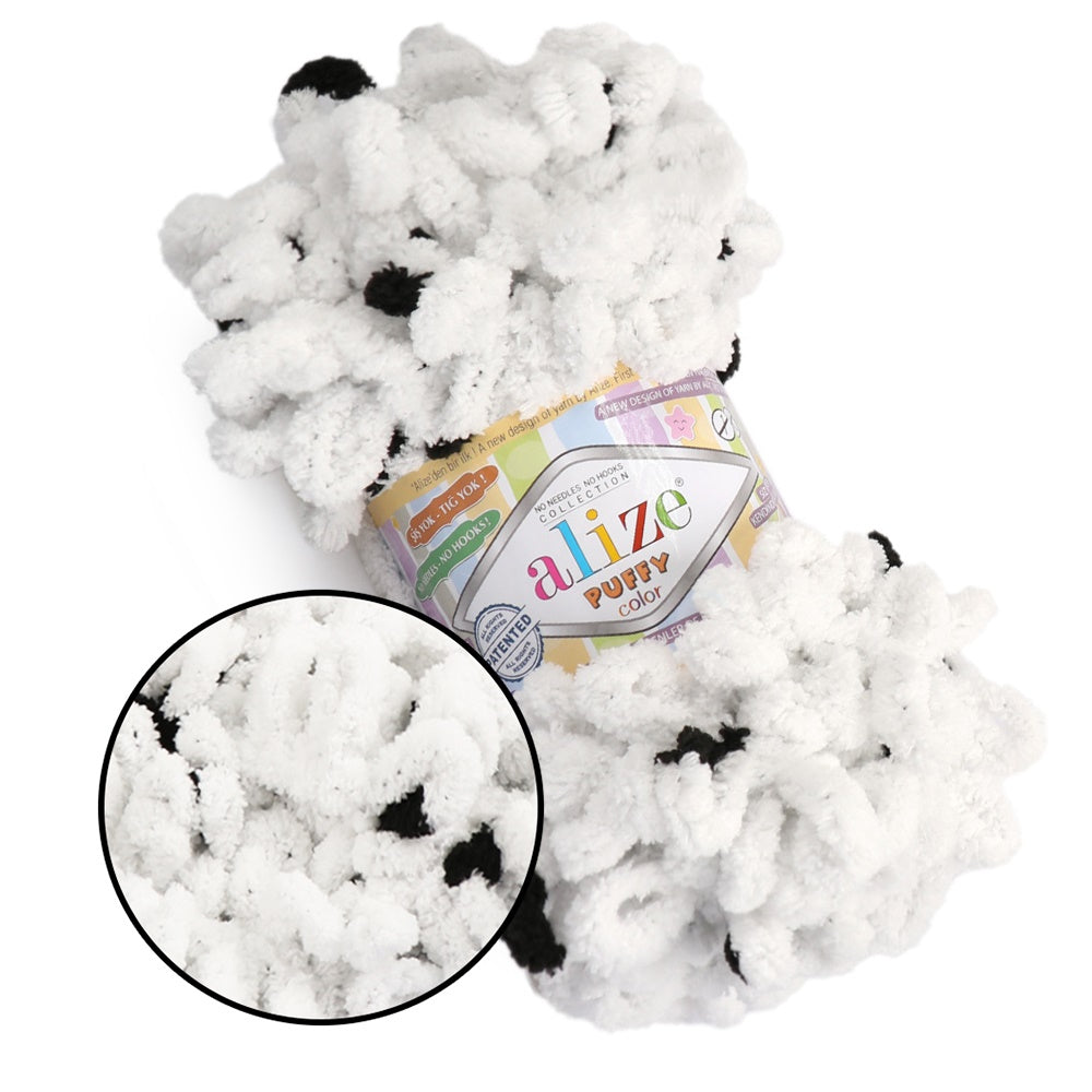 Alize Puffy Color, 50 Colors, Chenille Loop Yarn, 3.52 oz / 9.8 yards