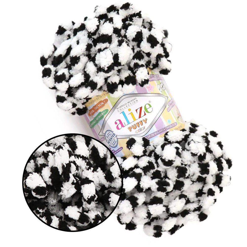 Alize Puffy Color, 50 Colors, Chenille Loop Yarn, 3.52 oz / 9.8 yards