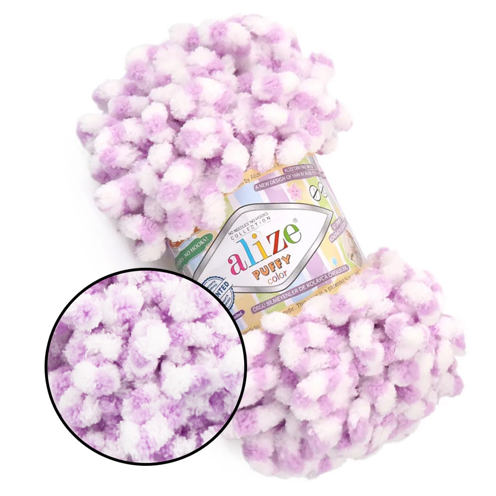 Alize Puffy Color, 50 Colors, Chenille Loop Yarn, 3.52 oz / 9.8 yards