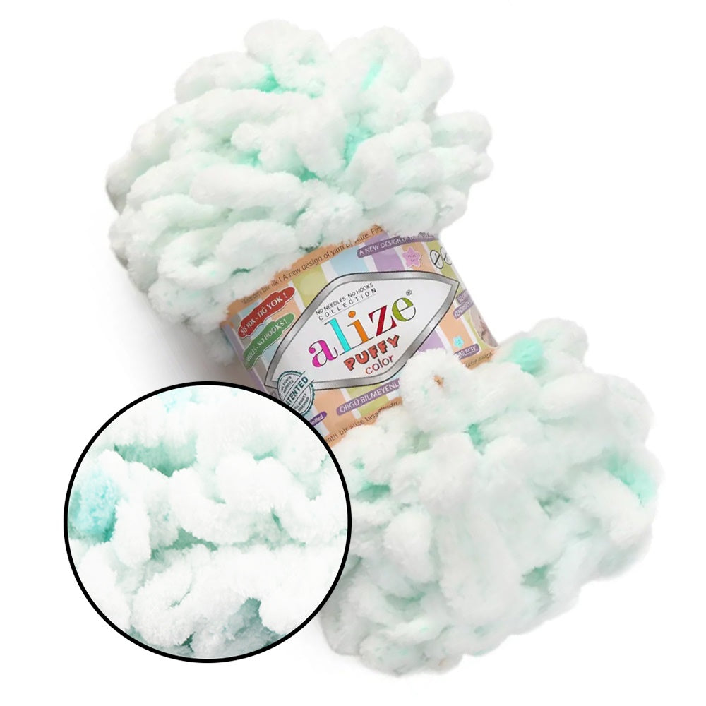 Alize Puffy Color, 50 Colors, Chenille Loop Yarn, 3.52 oz / 9.8 yards
