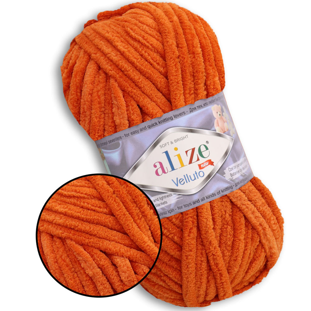 Alize Velluto, 43 colors, 3.5 oz / 74 yards