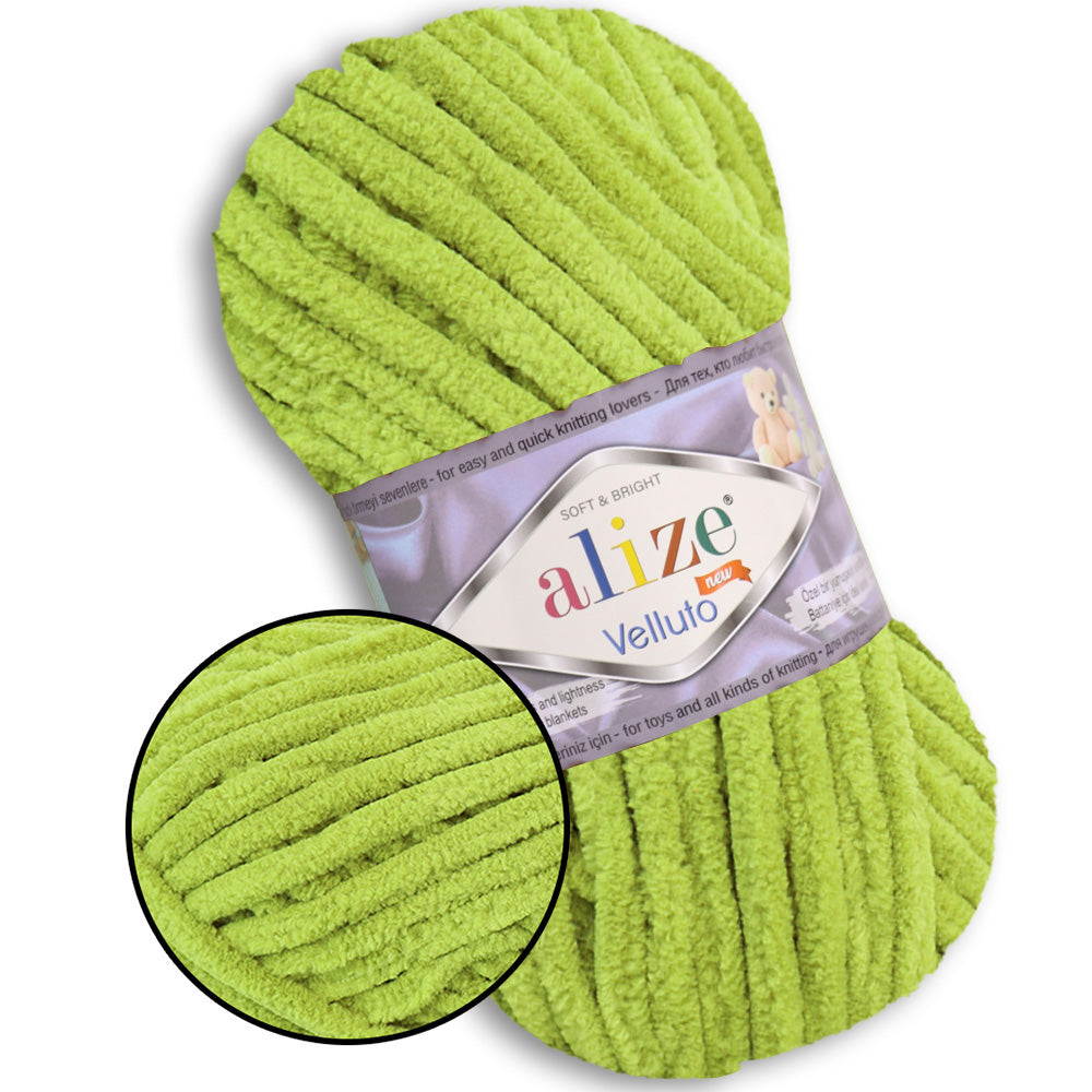 Alize Velluto, 43 colors, 3.5 oz / 74 yards