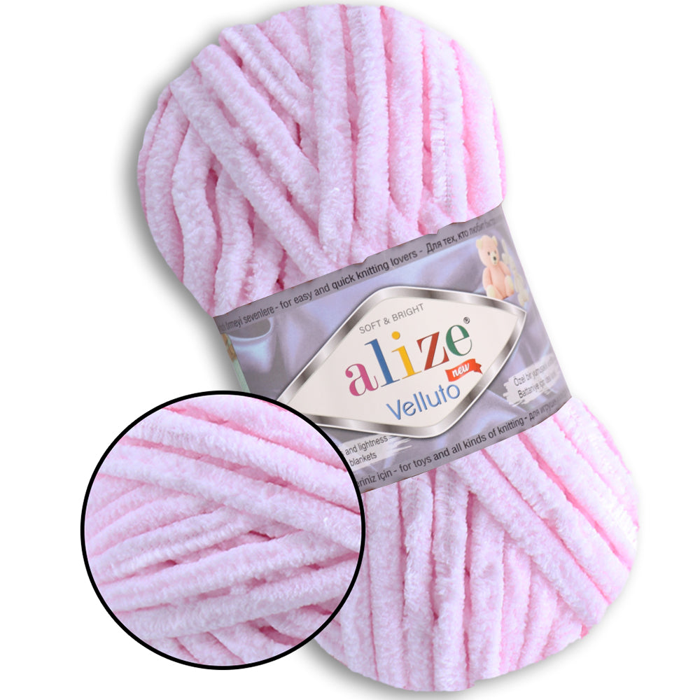 Alize Velluto, 43 colors, 3.5 oz / 74 yards