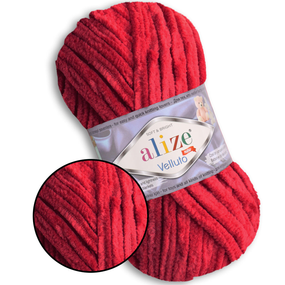 Alize Velluto, 43 colors, 3.5 oz / 74 yards