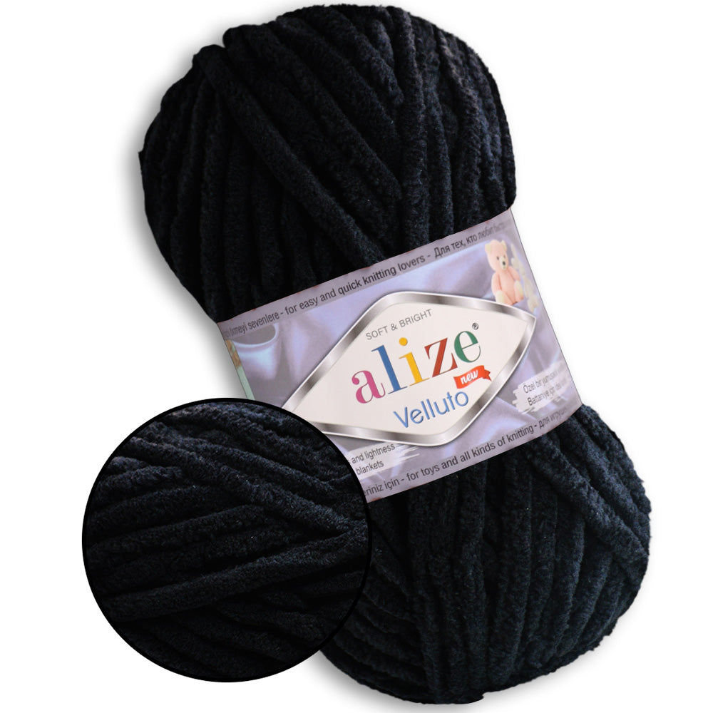 Alize Velluto, 43 colors, 3.5 oz / 74 yards