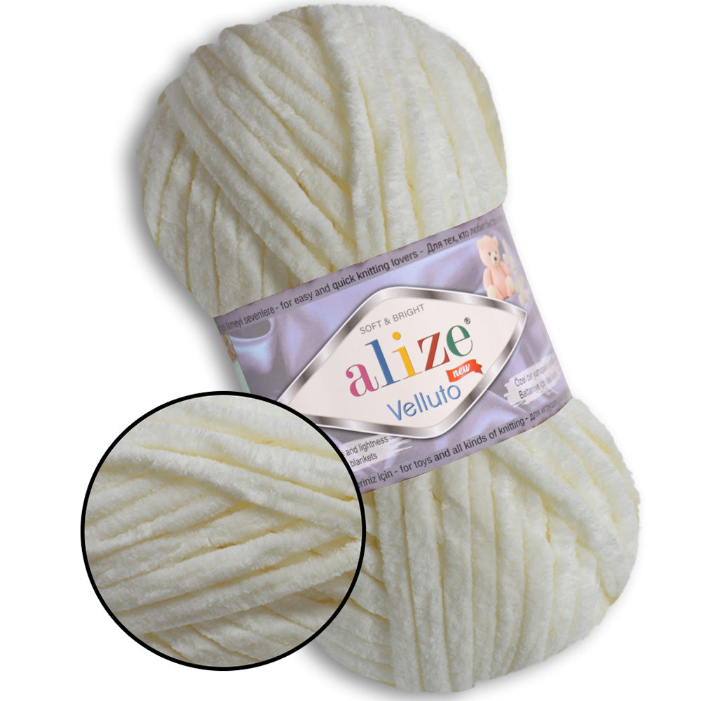 Alize Velluto, 43 colors, 3.5 oz / 74 yards