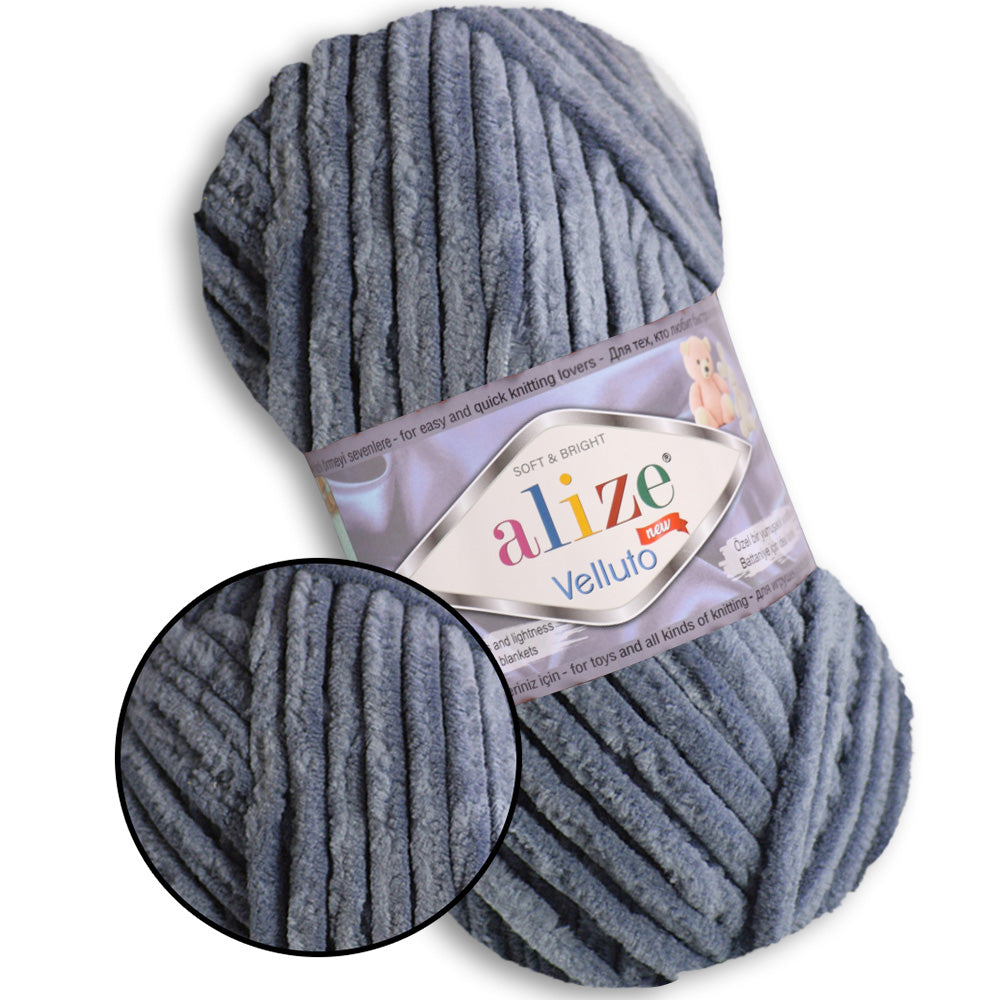 Alize Velluto, 43 colors, 3.5 oz / 74 yards