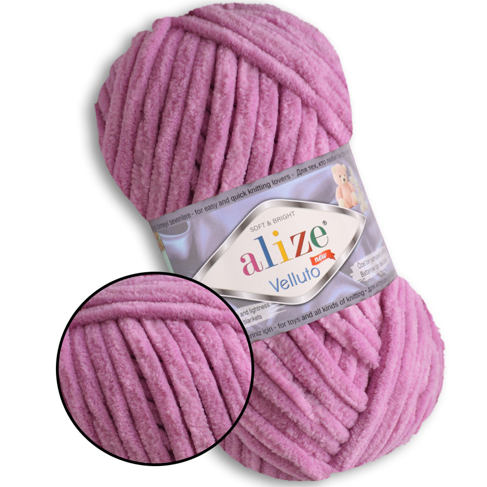 Alize Velluto, 43 colors, 3.5 oz / 74 yards