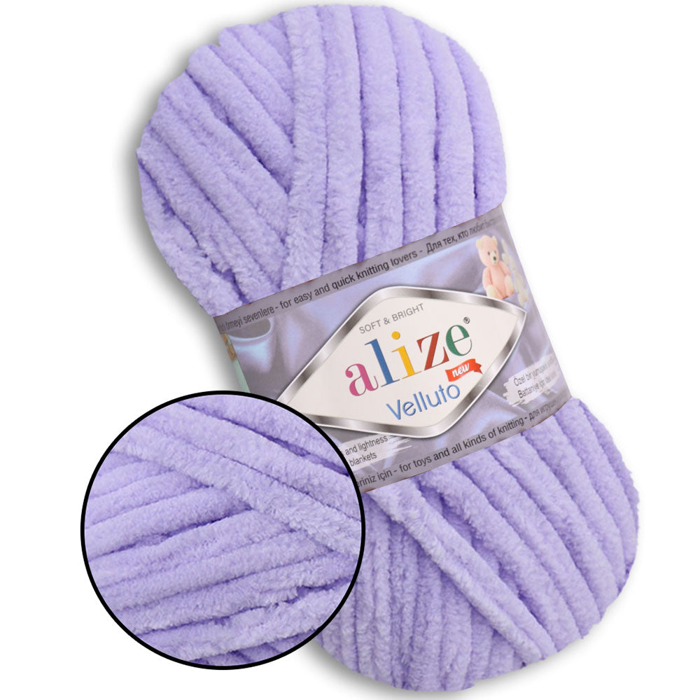 Alize Velluto, 43 colors, 3.5 oz / 74 yards