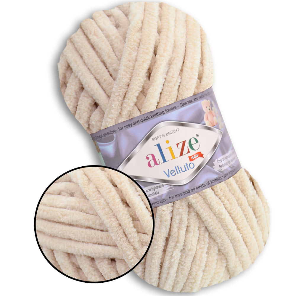 Alize Velluto, 43 colors, 3.5 oz / 74 yards