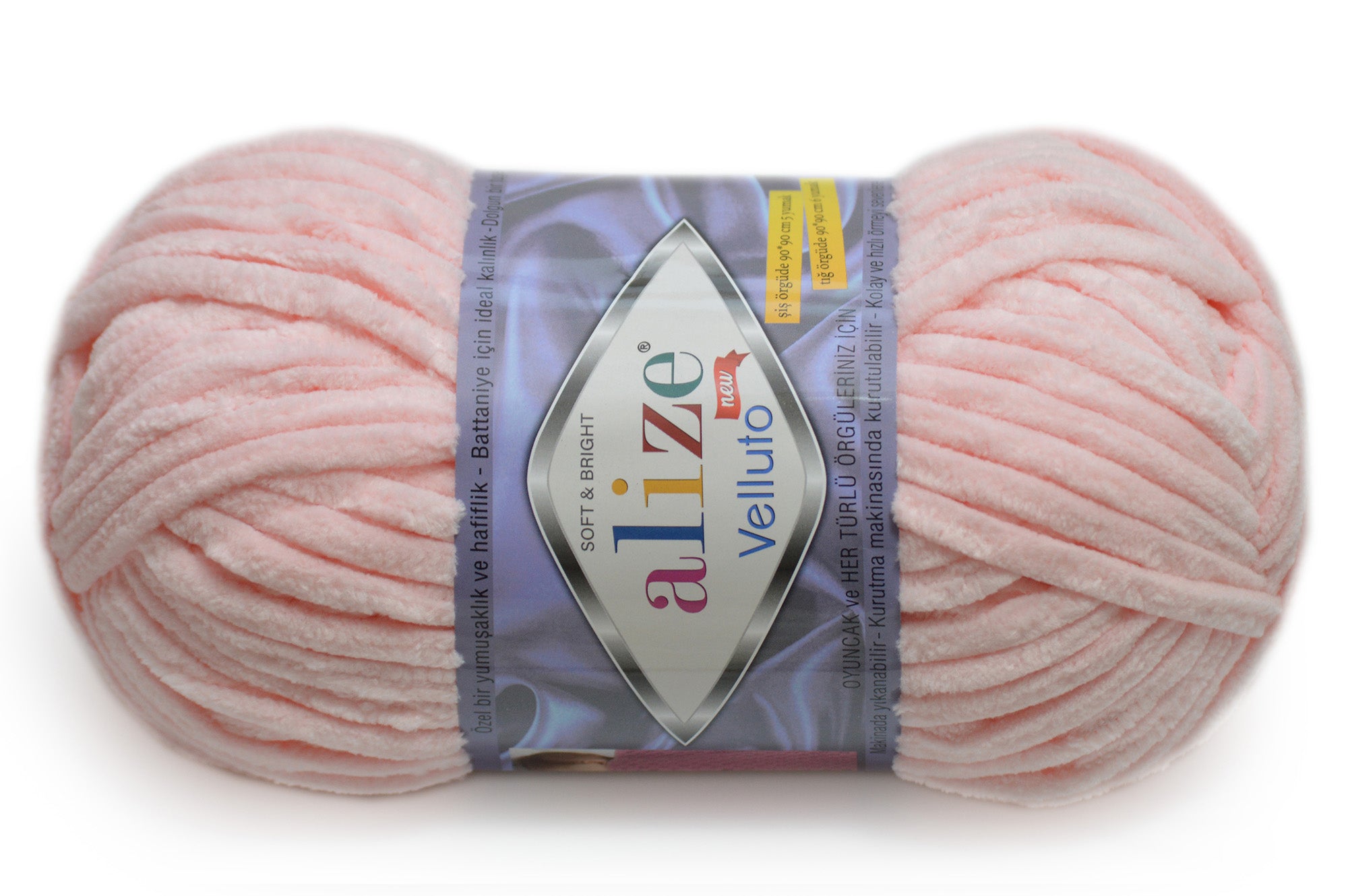 Alize Velluto, 43 colors, 3.5 oz / 74 yards