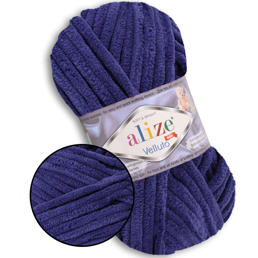 Alize Velluto, 43 colors, 3.5 oz / 74 yards