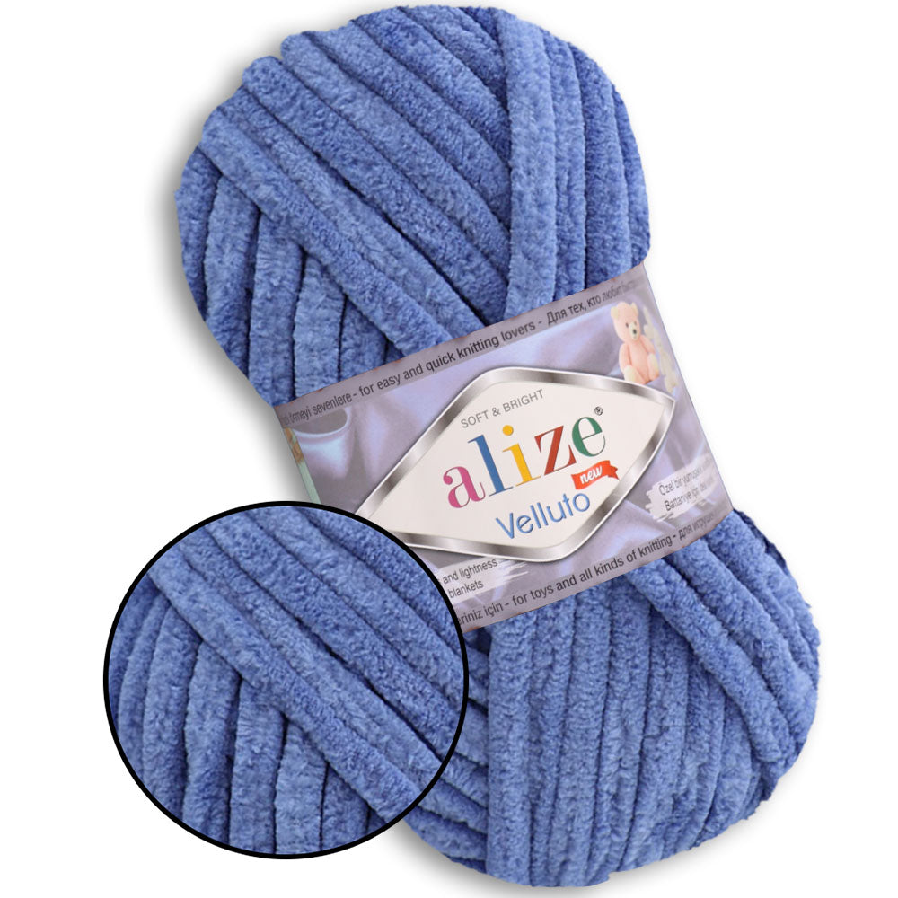 Alize Velluto, 43 colors, 3.5 oz / 74 yards