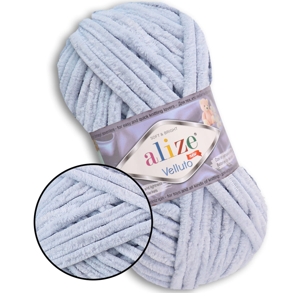 Alize Velluto, 43 colors, 3.5 oz / 74 yards