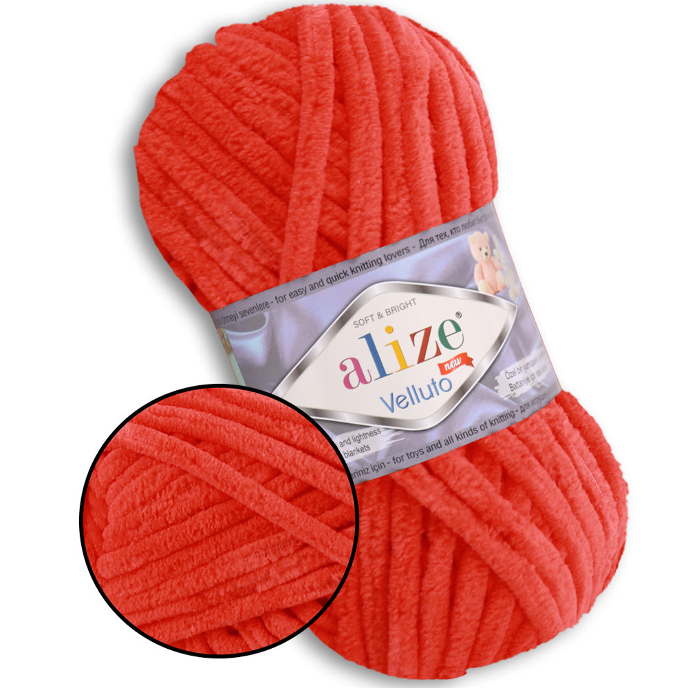 Alize Velluto, 43 colors, 3.5 oz / 74 yards