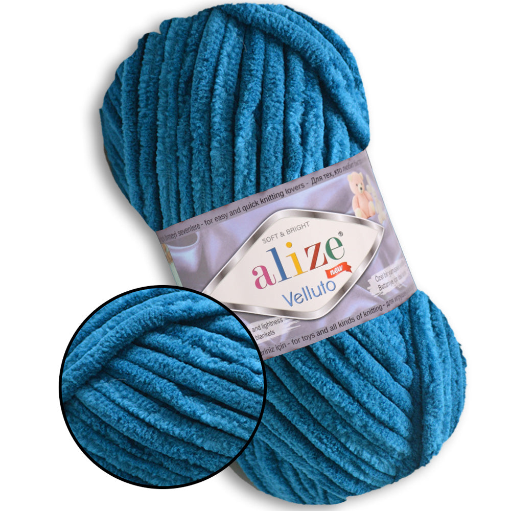 Alize Velluto, 43 colors, 3.5 oz / 74 yards