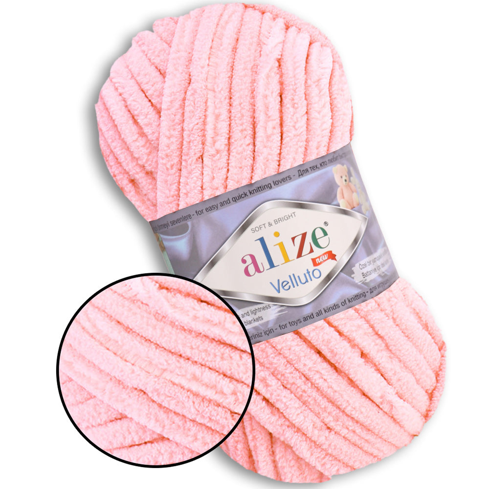 Alize Velluto, 43 colors, 3.5 oz / 74 yards