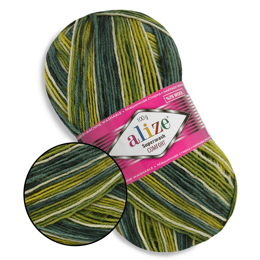 Alize Superwash, 21 colors, 3.5 oz / 459 yards