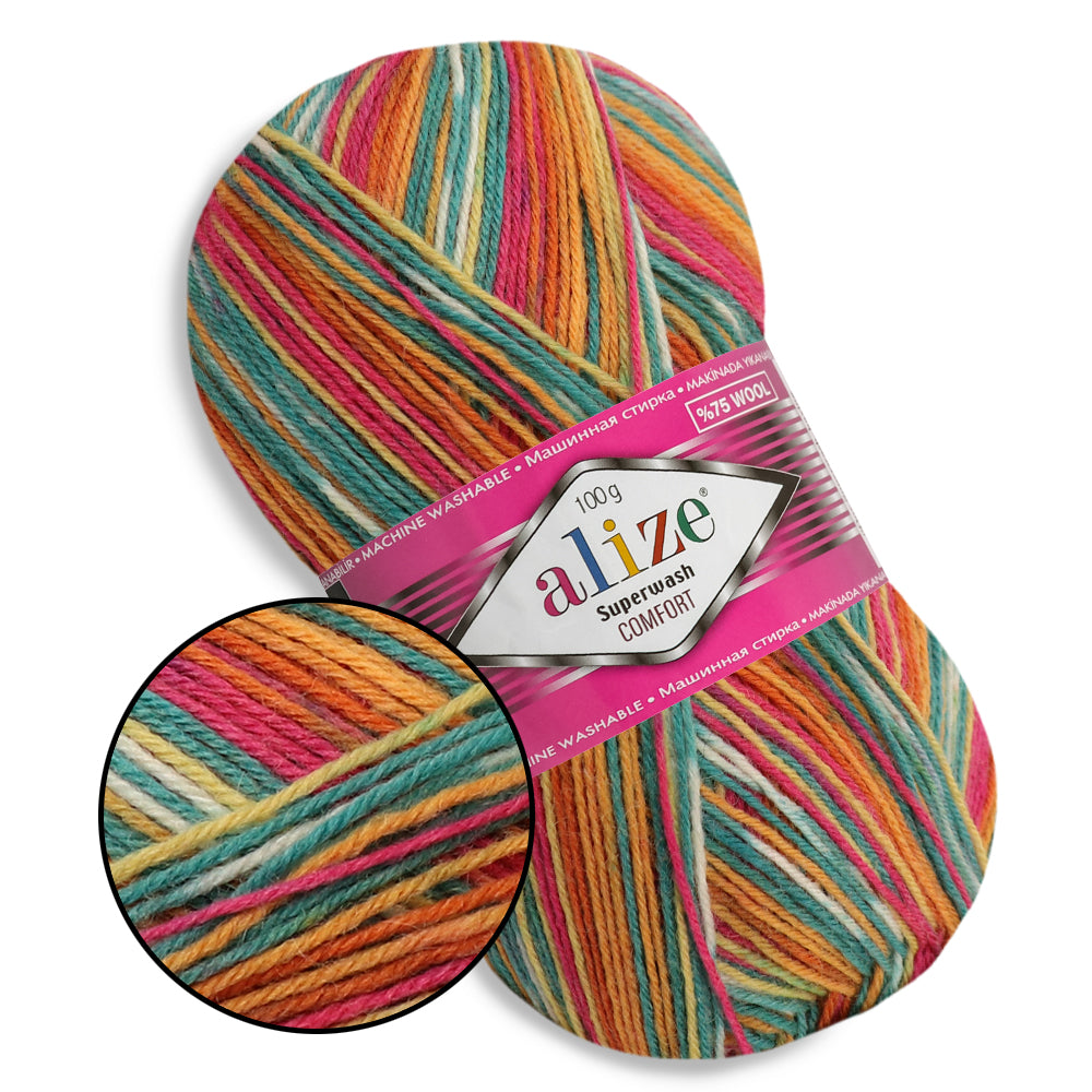 Alize Superwash, 21 colors, 3.5 oz / 459 yards