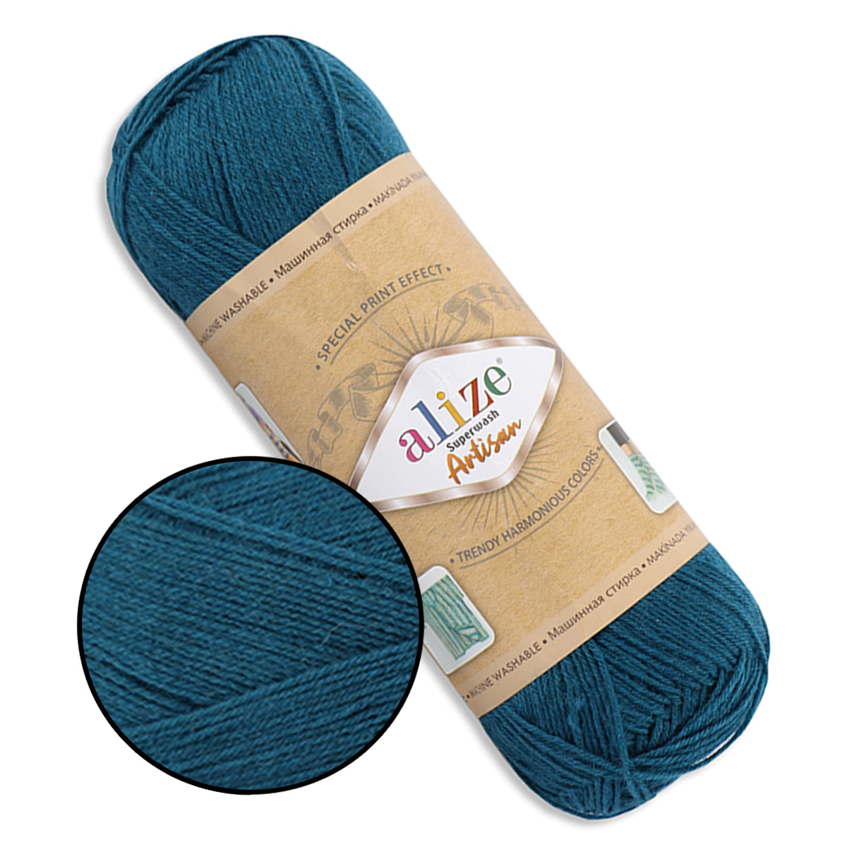 Alize Superwash Artisan, 32 colors, 3.5 oz / 459 yards