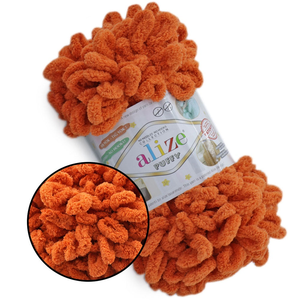 Alize Puffy, 82 Colors, Chenille Loop Yarn, 3.52 oz / 9.8 yards