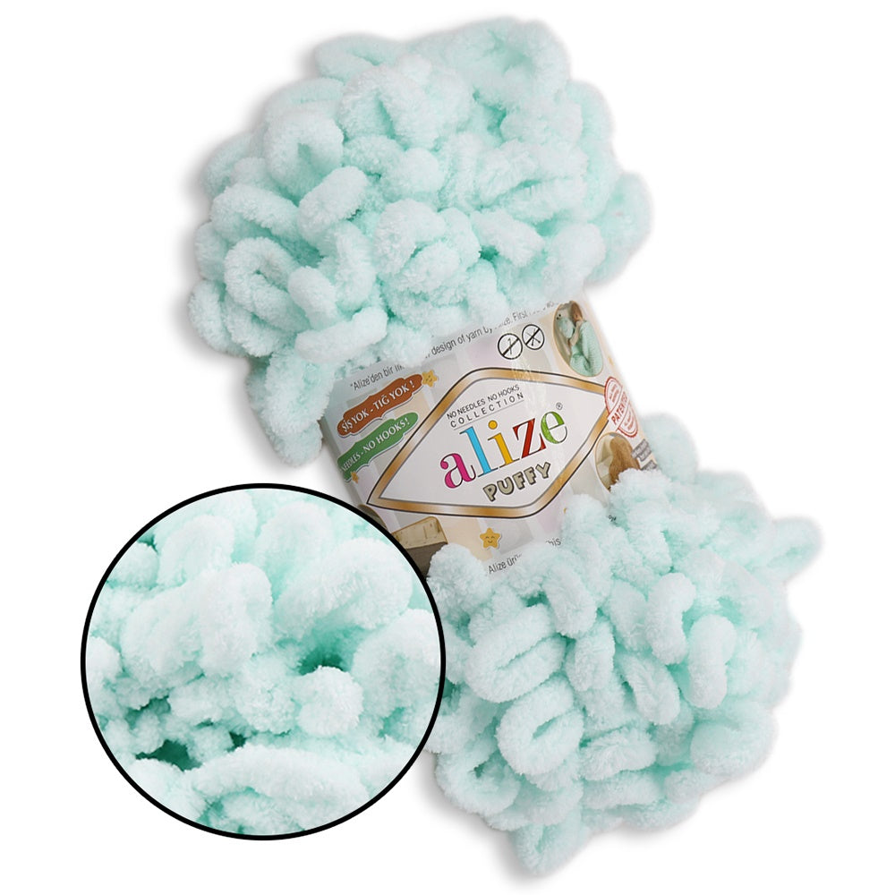 Alize Puffy, 82 Colors, Chenille Loop Yarn, 3.52 oz / 9.8 yards