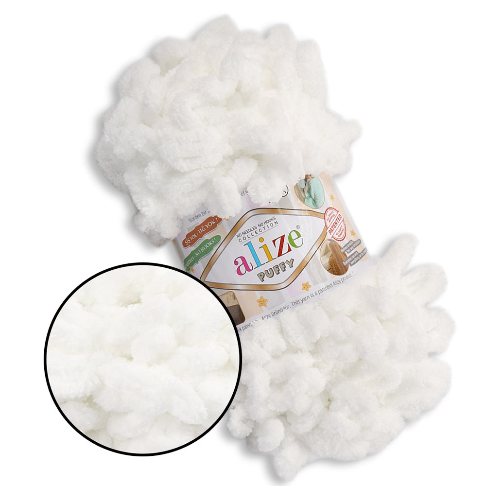 Alize Puffy, 82 Colors, Chenille Loop Yarn, 3.52 oz / 9.8 yards