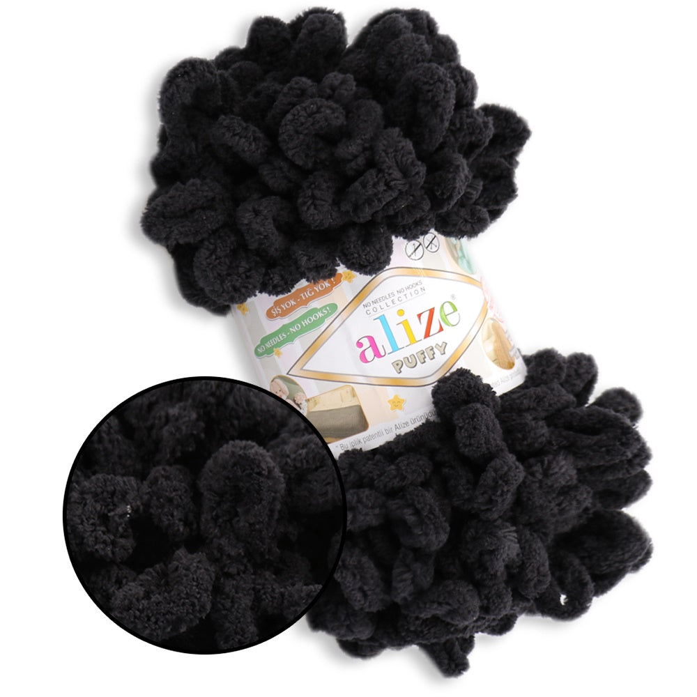 Alize Puffy, 82 Colors, Chenille Loop Yarn, 3.52 oz / 9.8 yards