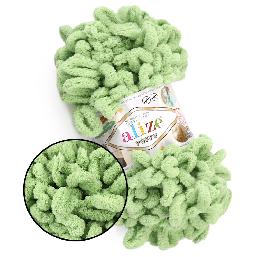Alize Puffy, 82 Colors, Chenille Loop Yarn, 3.52 oz / 9.8 yards