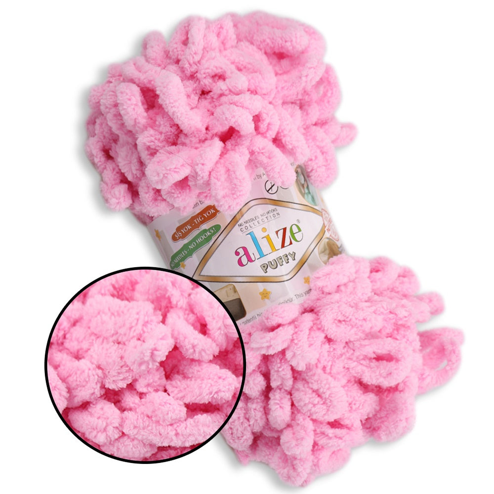 Alize Puffy, 82 Colors, Chenille Loop Yarn, 3.52 oz / 9.8 yards