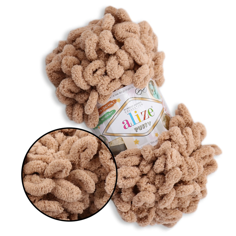Alize Puffy, 82 Colors, Chenille Loop Yarn, 3.52 oz / 9.8 yards