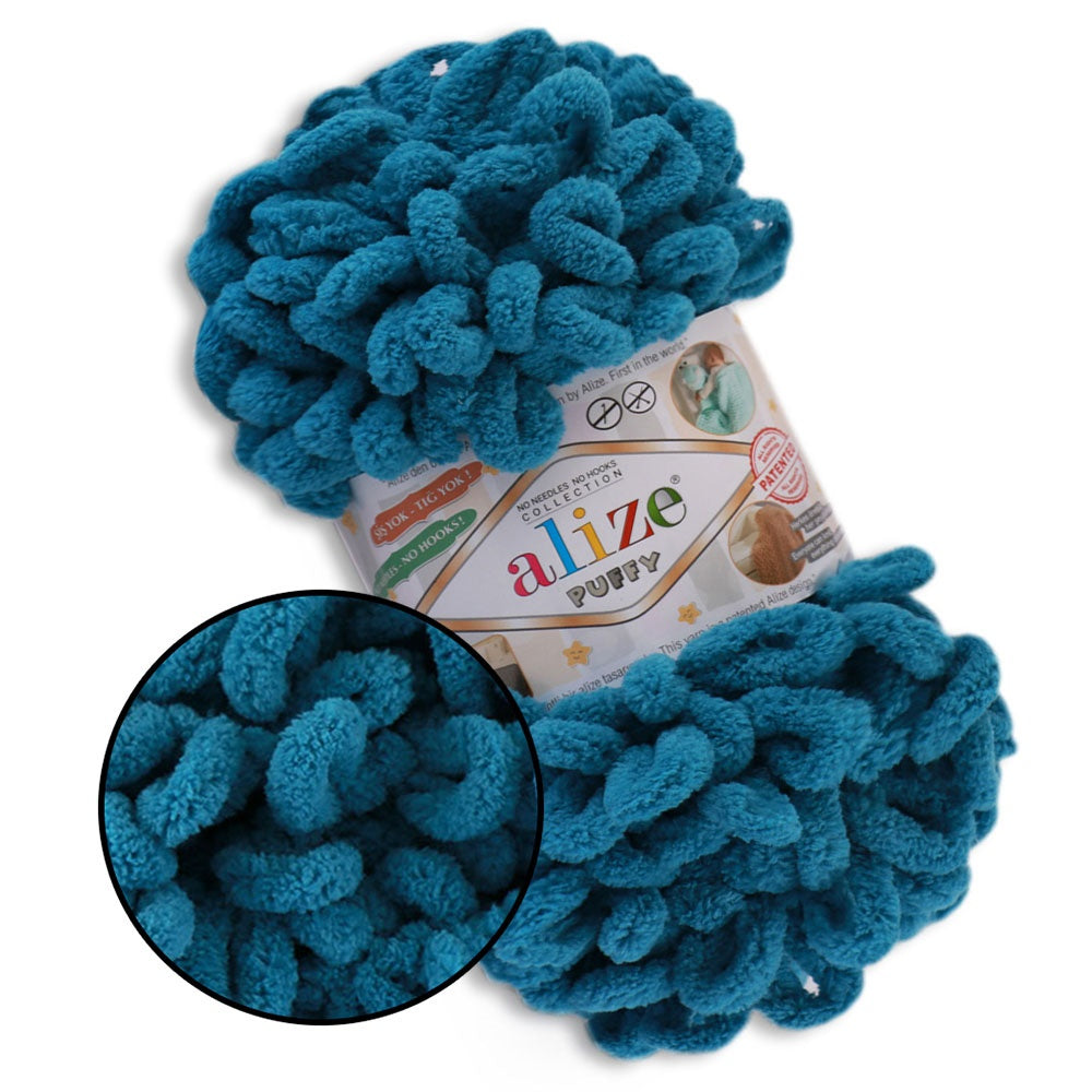 Alize Puffy, 82 Colors, Chenille Loop Yarn, 3.52 oz / 9.8 yards
