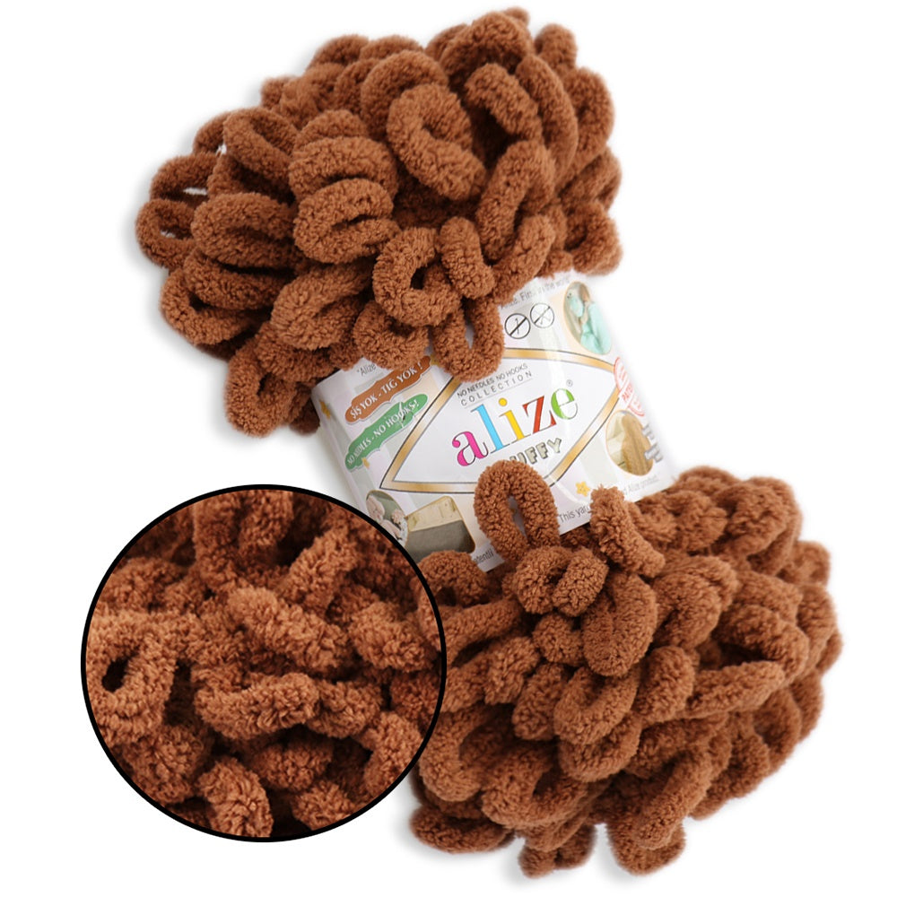 Alize Puffy, 82 Colors, Chenille Loop Yarn, 3.52 oz / 9.8 yards