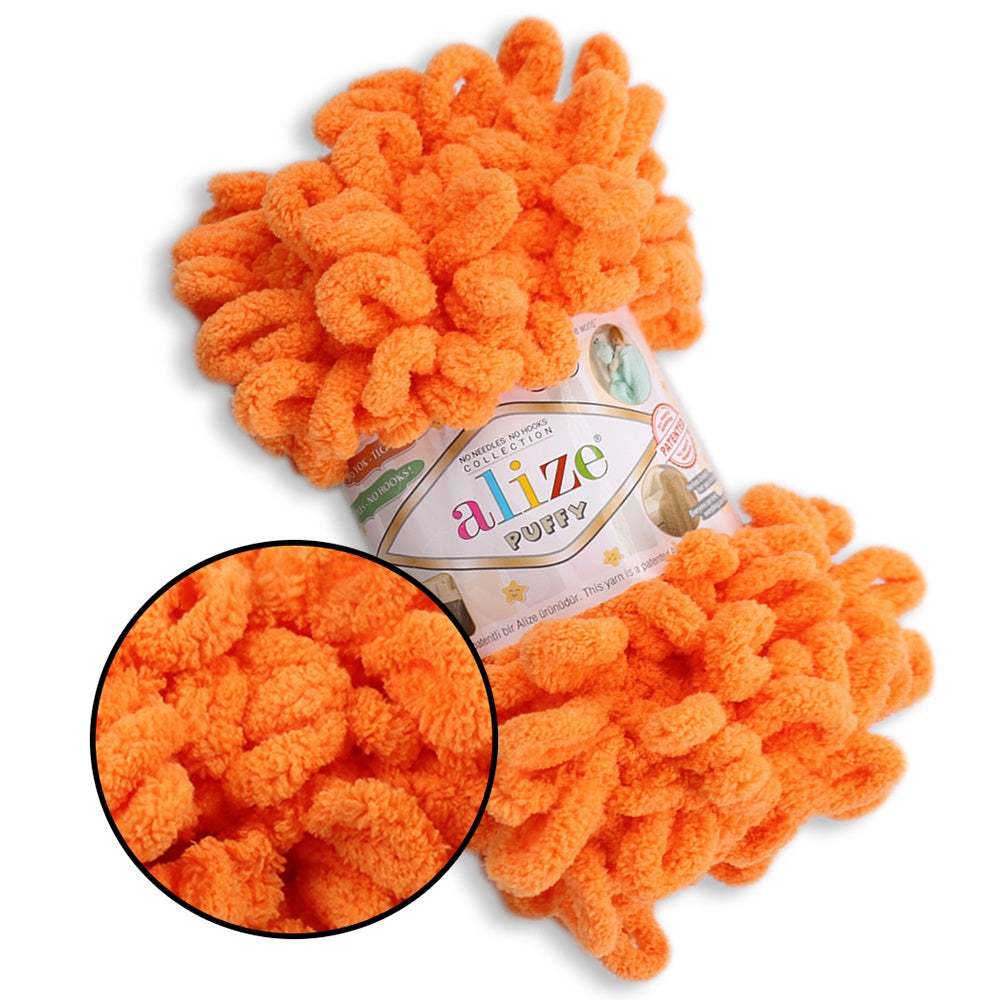 Alize Puffy, 82 Colors, Chenille Loop Yarn, 3.52 oz / 9.8 yards