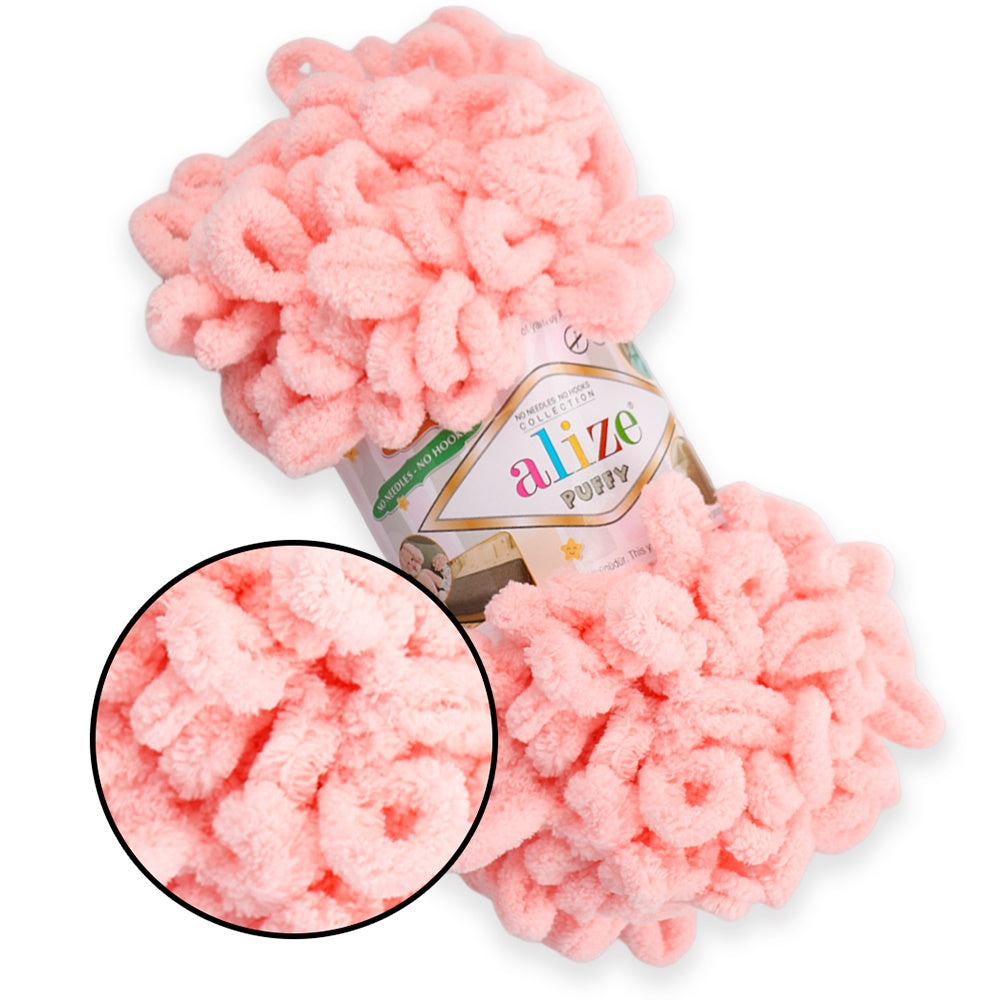 Alize Puffy, 82 Colors, Chenille Loop Yarn, 3.52 oz / 9.8 yards