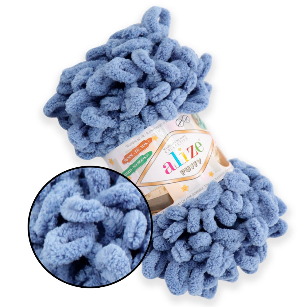 Alize Puffy, 82 Colors, Chenille Loop Yarn, 3.52 oz / 9.8 yards