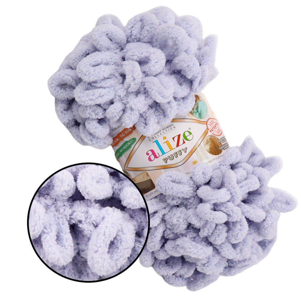 Alize Puffy, 82 Colors, Chenille Loop Yarn, 3.52 oz / 9.8 yards