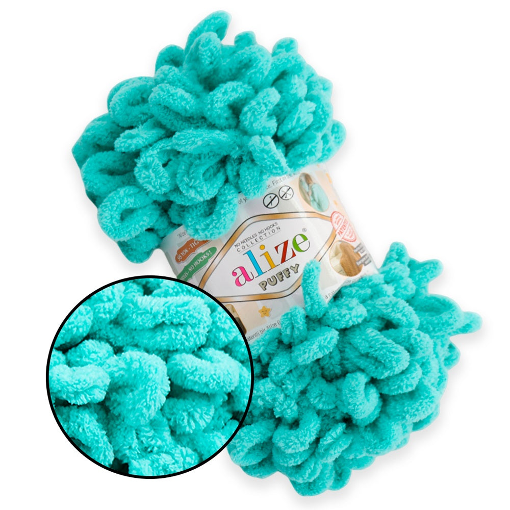 Alize Puffy, 82 Colors, Chenille Loop Yarn, 3.52 oz / 9.8 yards