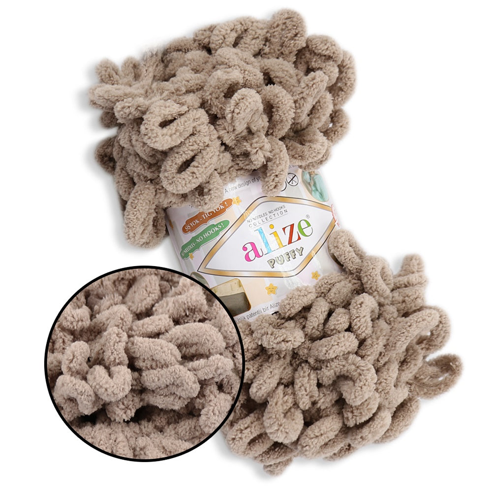 Alize Puffy, 82 Colors, Chenille Loop Yarn, 3.52 oz / 9.8 yards