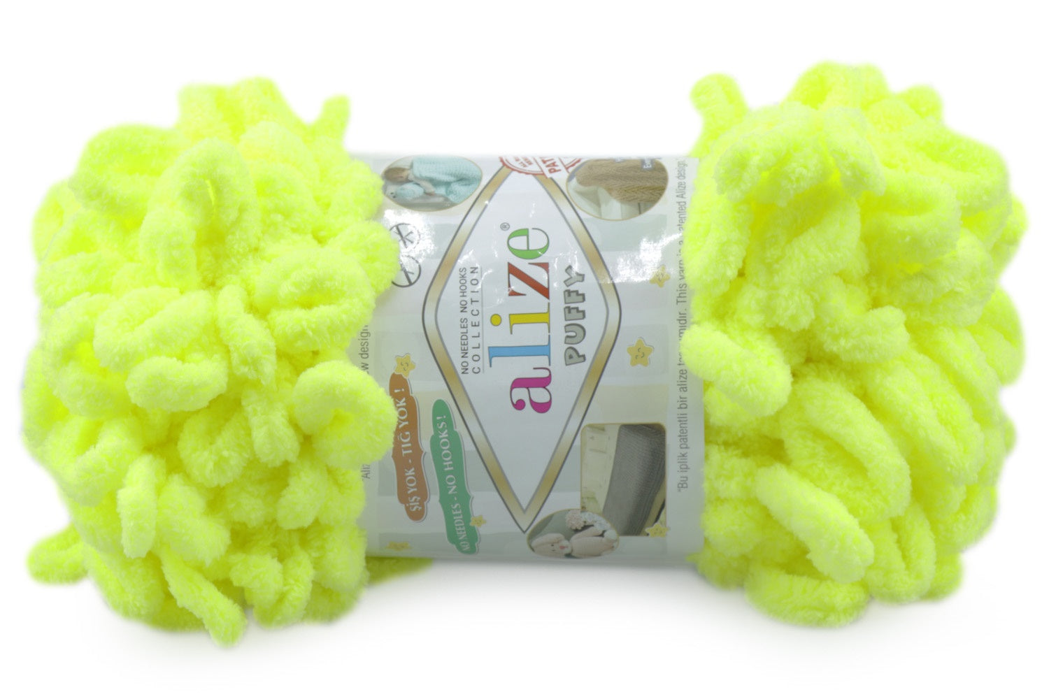 Alize Puffy, 82 Colors, Chenille Loop Yarn, 3.52 oz / 9.8 yards