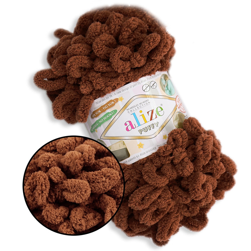 Alize Puffy, 82 Colors, Chenille Loop Yarn, 3.52 oz / 9.8 yards