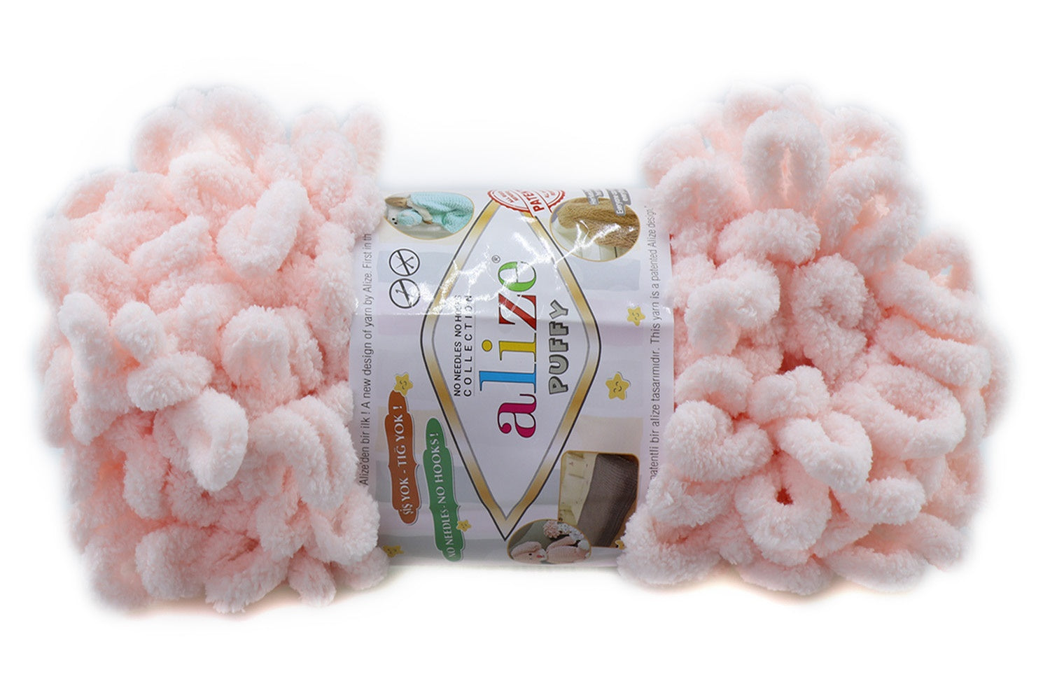 Alize Puffy, 82 Colors, Chenille Loop Yarn, 3.52 oz / 9.8 yards