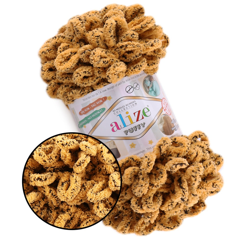 Alize Puffy, 82 Colors, Chenille Loop Yarn, 3.52 oz / 9.8 yards