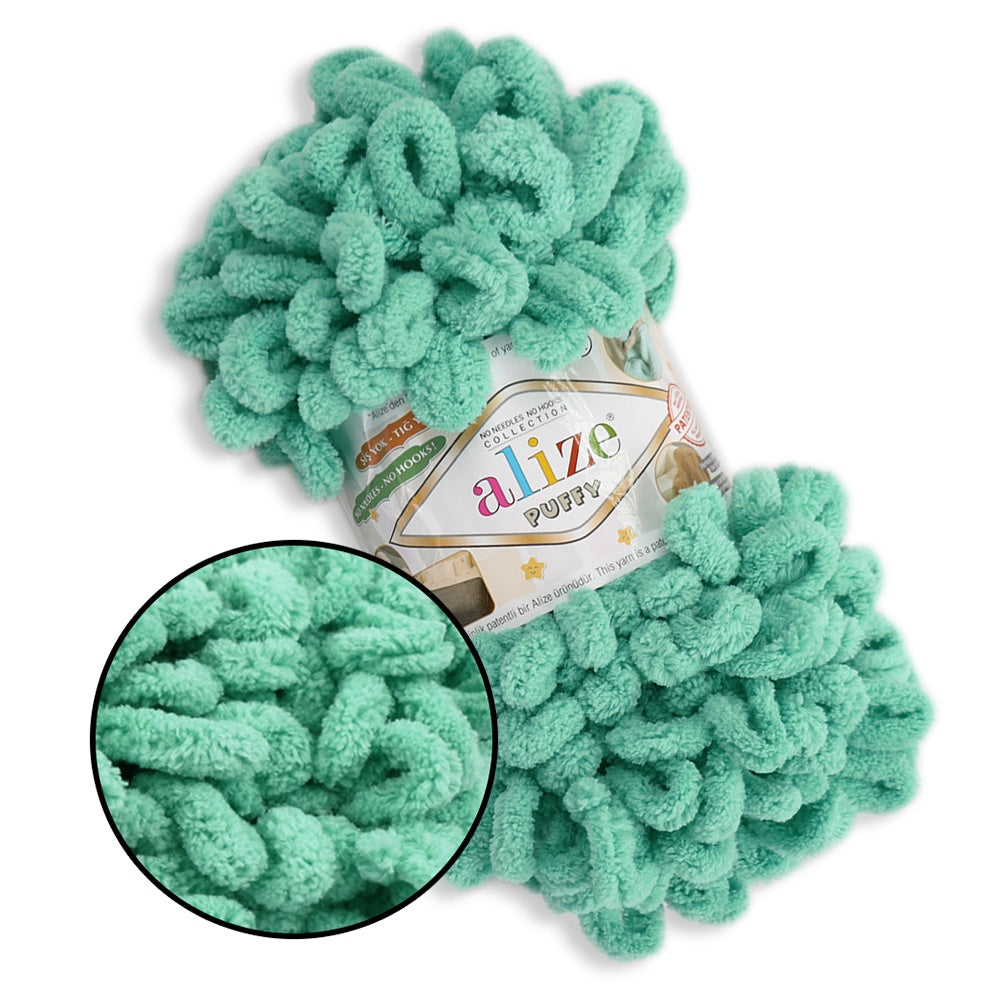 Alize Puffy, 82 Colors, Chenille Loop Yarn, 3.52 oz / 9.8 yards
